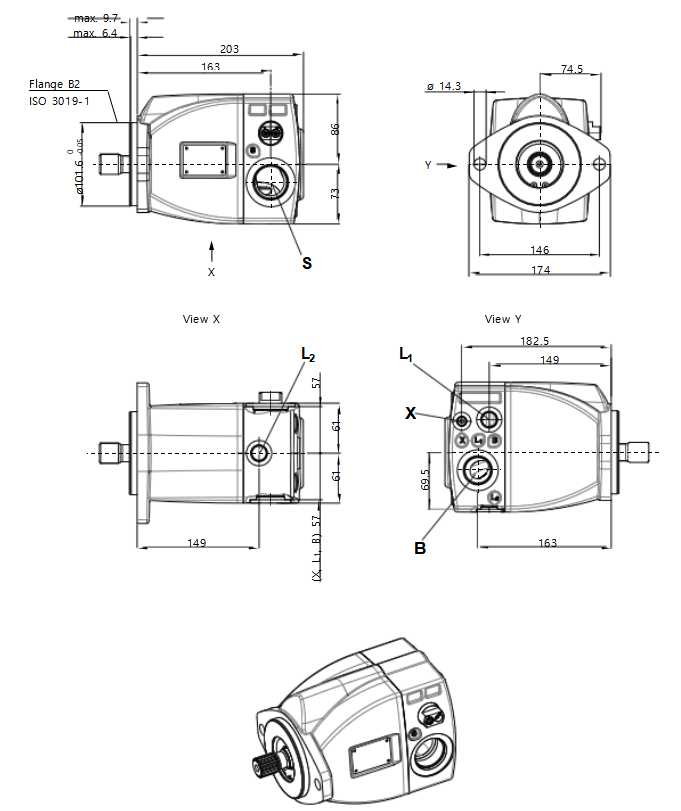 Аксиально-поршневой насос Bosch Rexroth A1VO